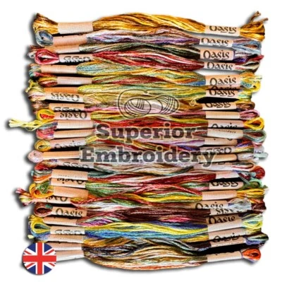 25 Multi Large Art Silk/Rayon Skeins Stranded Multi Coloured  Embroidery Threads - Image 1 of 4