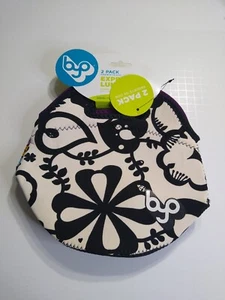 BYO Express Brotzeittasche lila Tupfen, schwarz-weiß Blumendruck Neopren - Bild 1 von 6