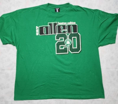 UNK Boston Celtics Shirt Mens 2X Ray Allen 20 Tshirt Green RN# 109135 - Image 1 of 4