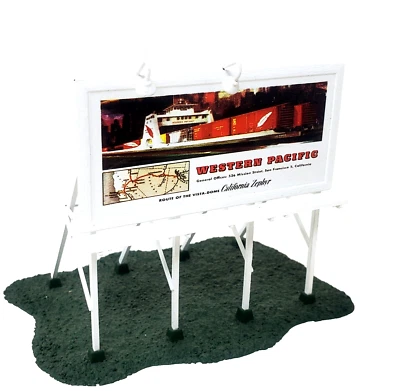 Western Pacific Billboard - HO - Assembled Athearn Classic WP Railroad ATH7602 - Image 1 of 4