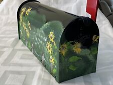 Handpainted Mailbox Mountains And Sunflowers Post Mount