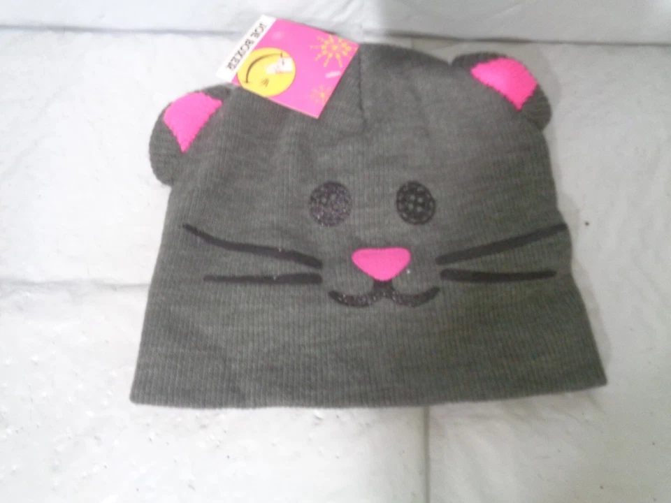 NUEVO CON ETIQUETAS - Joe Boxer - Niña - Ratón Gris - Sombrero Tejido - OSFM Foto 1 de 1