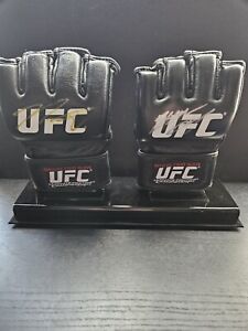 Nate Diaz And Nick Diaz Signed UFC Official MMA Gloves With Display Case JSA