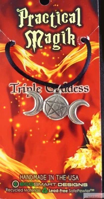 Colgante Triple Diosa Luna y Estrella Peltre Sin Plomo Foto 1 de 2