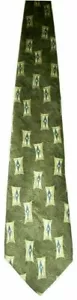 Jos A Bank cravatta uomo BELLISSIMA 100% seta collo verde avorio oro blu 57"L - Foto 1 di 6