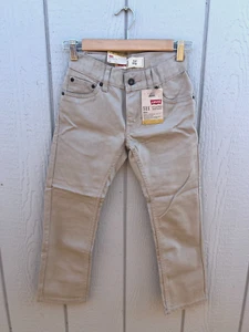 NEW LEVIS Boys Pants Jeans Slim 24X22 SZ 8 Regular School Church Party Christmas - Picture 1 of 9