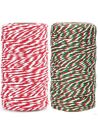 Christmas Coloured String Twine, 200M Green and Red String Twine, 2MM Gift...