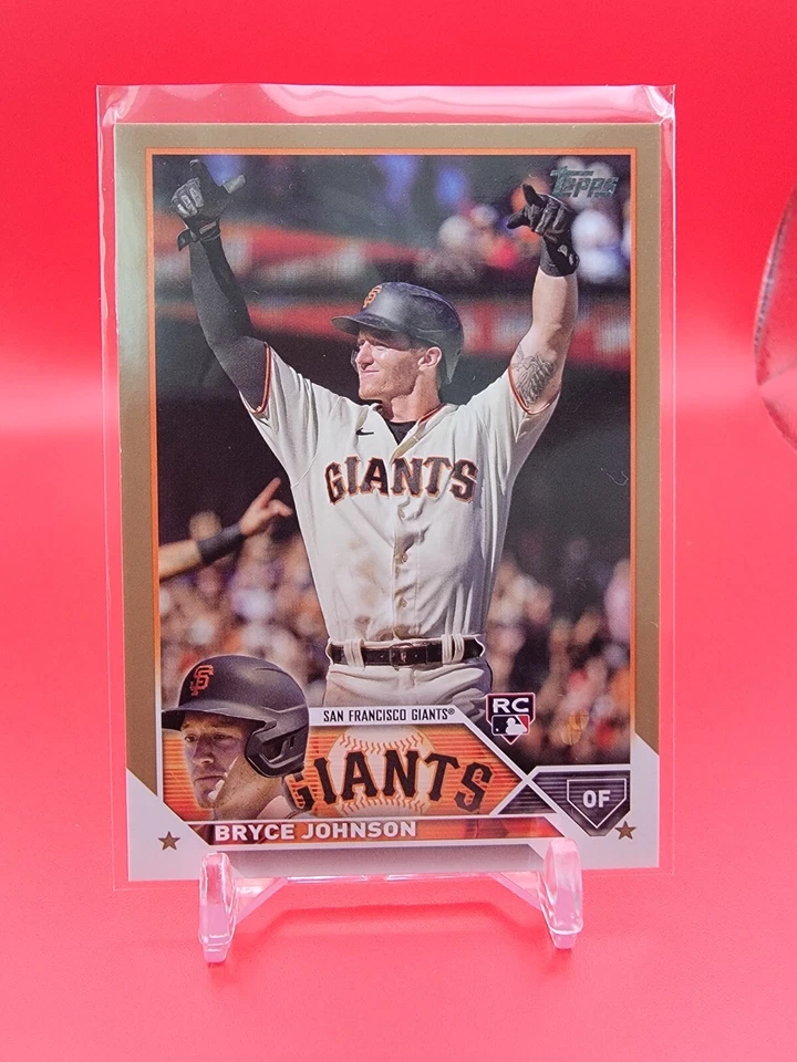 BARGAIN BIN: 2023 Topps Series 2 Bryce Johnson RC True Gold /2023 Giants - Image 1 of 1