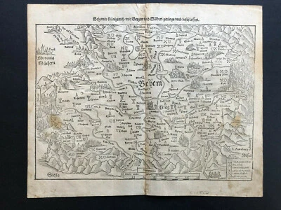 024 Antique Original 1570 Bohema,Czech Republic Germany, Austria, Slovakia  - Image 1 of 4