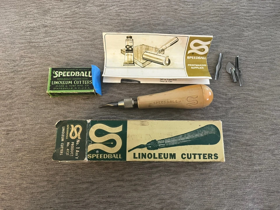 SPEEDBALL LINOLEUM CUTTERS No. 4131 WITH BOX  - Image 1 of 1