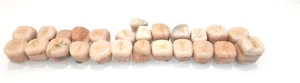 3 Layers bonded chakra natural stone tumbles engraved set 25 tumbles MOONSTONES - Picture 1 of 10