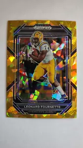 2023 Panini Prizm Draft Picks Leonard Fournette #69 LSU Tigers Gold Ice - Picture 1 of 3