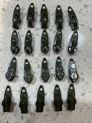 (20) Vintage Size 4 Talon Zephyr Zipper Pull Sliders Locking Trousers Olive OD - Image 1 of 4