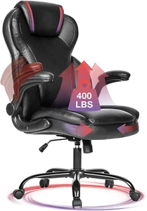 Big and Tall Office Chair 400Lbs-Heavy Duty Executive Desk Chair with Extra Wide - Picture 1 of 7