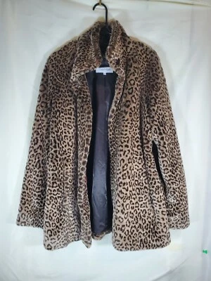 Abrigo Calvin Klein Vintage Estampado Animal Guepardo Imitación Piel Chaqueta Talla Mediana  Foto 1 de 4