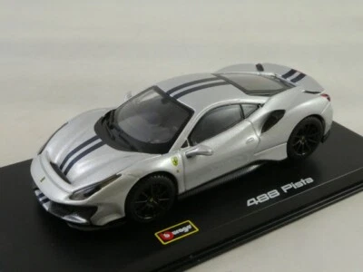BBurago Burago Ferrari 488 Pista silver 2018 1/43 18-36910SL - Immagine 1 di 3