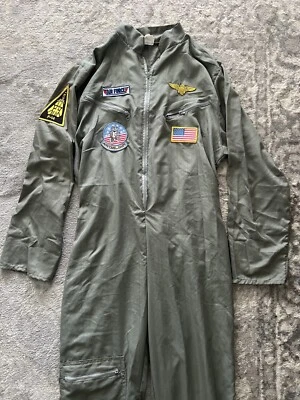 Military Flight Jumpsuit Halloween Cosplay U.S. Air Force Adult Spirit Costume - Image 1 of 4