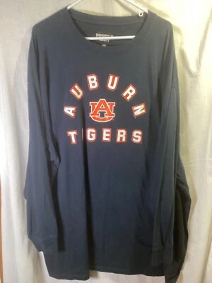 Camiseta de algodón manga larga Auburn Tigers azul marino 5XL Foto 1 de 4
