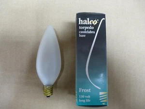 10 PACK 25 Watt B10 Frost Torpedo Shape Candelabra Chandelier Light Bulb #100192 - Picture 1 of 3