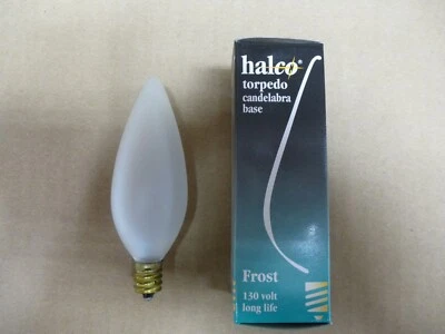 10 PACK 25 Watt B10 Frost Torpedo Shape Candelabra Chandelier Light Bulb #100192 - Image 1 of 3