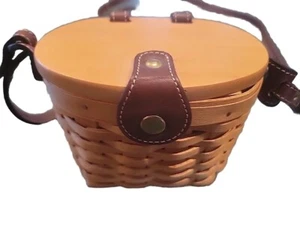 Longaberger Small Saddlebrook Adorable Basket Shoulder Crossbody Hand Bag 2000 - Picture 1 of 15