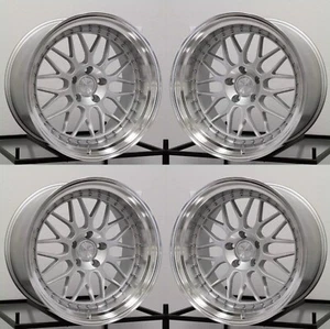 19x9.5 Aodhan AH02 AH2 5x120 +35 Silver 19" Wheels Rims Set(4) 72.6 - Picture 1 of 4