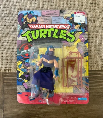 Figura de acción TMNT Shredder 1990 Playmates como nueva en tarjeta sellada sin perforar MOSC Foto 1 de 4