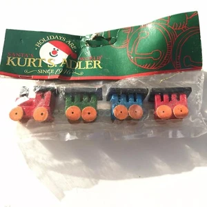 De Colección Kurt S Adler Santa's World Mini Madera Tren Multicolor Adorno de Navidad - Imagen 1 de 6