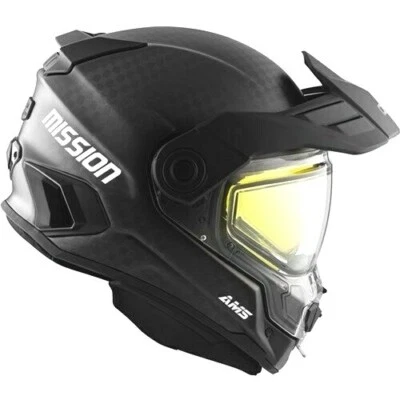 Casco de moto de nieve negro alfombrilla de fibra de carbono CKX AMS Mission XL 2XL L M S Foto 1 de 4