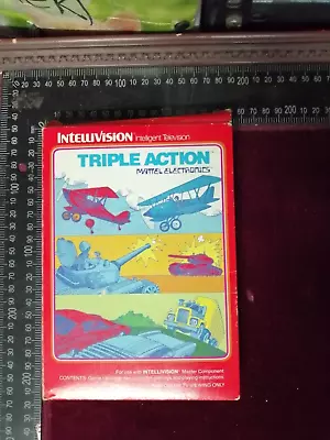 Cartuccia videogioco TRIPLE ACTION Sega Coleco Intellivision MATTEL ELETTRONICS - Immagine 1 di 3