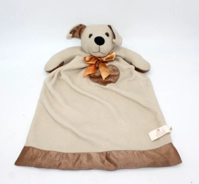 Manta de Seguridad Dakin Marrón Lovey Perro 20" Borde Satinado De Colección Corazón Raro Peluche Foto 1 de 4