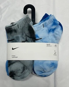 NIKE Kids' Tie-Dye Lightweight No-Show Sock (6 Pack) BN0689-042 BOYS XS - Picture 1 of 5