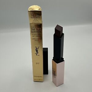 YSL Yves Saint Laurent The Slim Glow matte lipstick - 217 Intimate chocolate