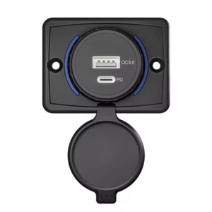 12V 24V Auto KFZ Steckdose Typ C PD + QC3.0 USB Schnell Ladegerät Buchse Einbau - Bild 1 von 16