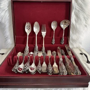 Vintage Baroque By Godinger Silver Plated 65 Piece Flatware Set Service For 12 - Picture 1 of 13