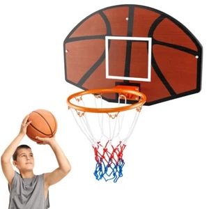 Indoor Outdoor Wall-mounted Basketball Hoop Game & Large Shatter-proof Backboard - Picture 1 of 10
