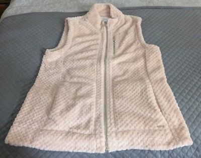 Chaleco Calvin Klein Felpa Suave Cremallera Completa Bolsillos Rubor Rosa Para Mujer Grande Foto 1 de 4