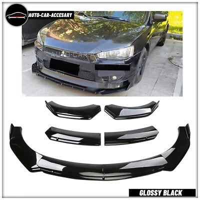 Kit de carrocería divisor de labios parachoques delantero negro brillante para Mitsubishi Eclipse 2002-2005 Foto 1 de 4