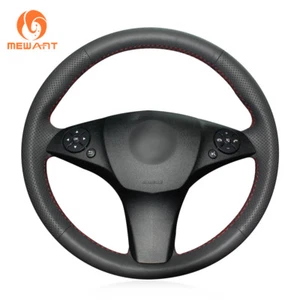 MEWANT Black Artificial Leather Steering Wheel Cover for Benz W204 2011/GLK X204 - Picture 1 of 8