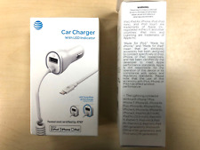 AT&T Rapid Car Charger With LED for Apple Lightning Rose Gold