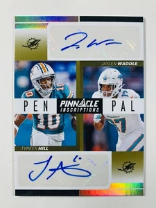 Tyreek Hill Jaylen Waddle 2024 Encore GOLD /10 Dual Auto SSP Pen Pals Dolphins - Picture 1 of 2