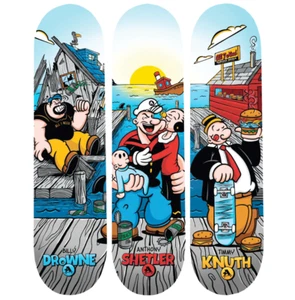 All I Need Popeye Sailor Man Art Series Full Set 3 Skateboard Decks - Picture 1 of 1