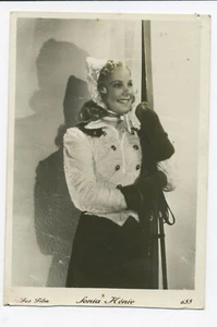 BP642 Fotokarte Vintage Card RPPC Sonia Hénie Eiskunstläuferin - Bild 1 von 1