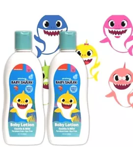 2 Bottles Of  Baby Shark Gentle and Mild Baby Lotion, 10 fl oz - Picture 1 of 4