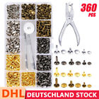 360X DIY Hohlnieten 6/8/12 mm Leder Nieten Werkzeug Ziernieten mit Stanzzange