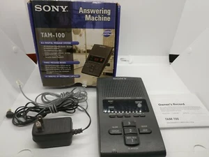 SONY TAM-100 Gray Telephone Answering Machine All Digital Message System Used - Picture 1 of 4