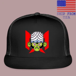 Mojo Jojo Head Adjustable Black Trucker Hat Cap Adult Size - Picture 1 of 4