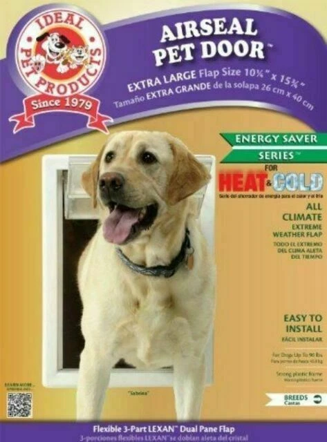 Ideal Pet Products Air Seal Door With Telescoping Frame XL - Creame