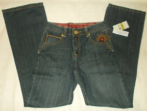 NWT GUESS Jeans Girls Size 14 Embellished JEANS Dark Stone Denim Trendy - Picture 1 of 3