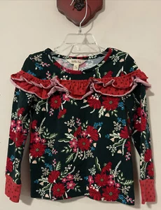 Matilda Jane Girls Size 4 Colorful Long-Sleeved Floral Blouse! A5342 - Picture 1 of 3